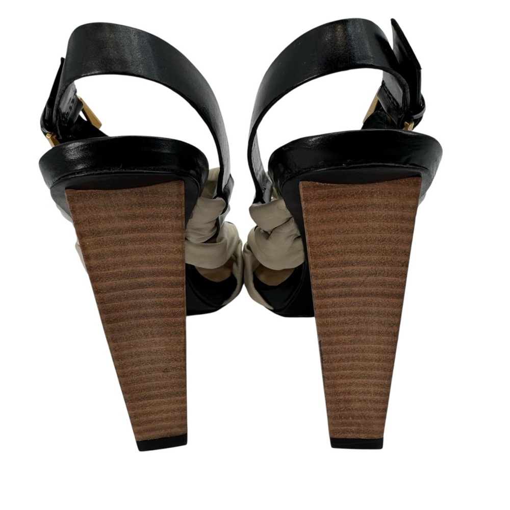 LAMB Open Toe Sling Back Twisted Heels 8.5 - Picture 7 of 9